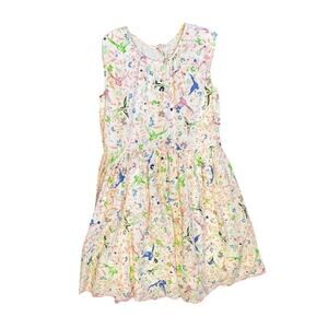 Young Heart by Collette Dinnigan Girls Dress Botanical Bird Print Size 12